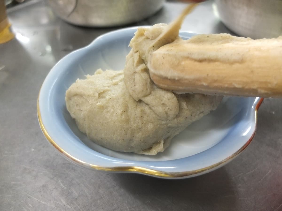 そばがき出来上がり